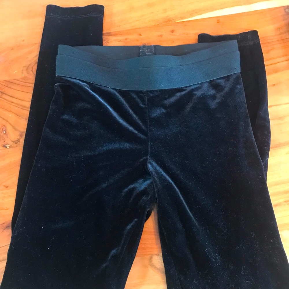 BCBG Black Velvet Leggings